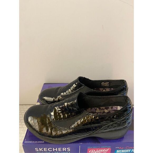 Skechers size 9 animal print black shiny sn#48661 - Picture 1 of 5